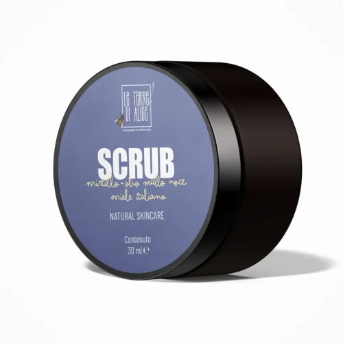 Vasetto Scrub naturale al Mirtillo, Olio di Mallo di Noce e Miele - 30 ml